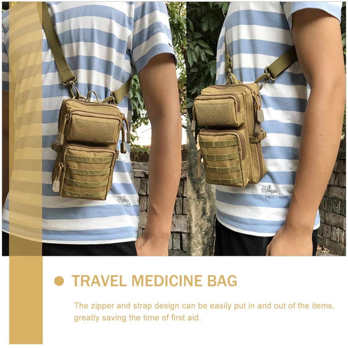 Healifty 2 Pz Borsa Da Campeggio Borsa Per Allattamento Da Viaggio Borsa Di Emergenza Di Primo Soccorso Ahi Marsupio Marsupi Da Donna a Tracolla Poliestere Borsa Di Pelle Viaggiare Campo