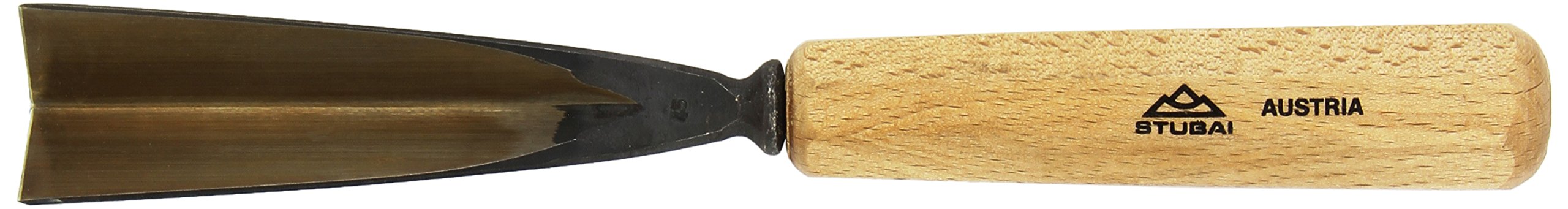 Stubai 524530 typ 45 z drewnianym uchwytem, dłuto do rzeźbienia w drewnie, złoty/beżowy, 30 mm