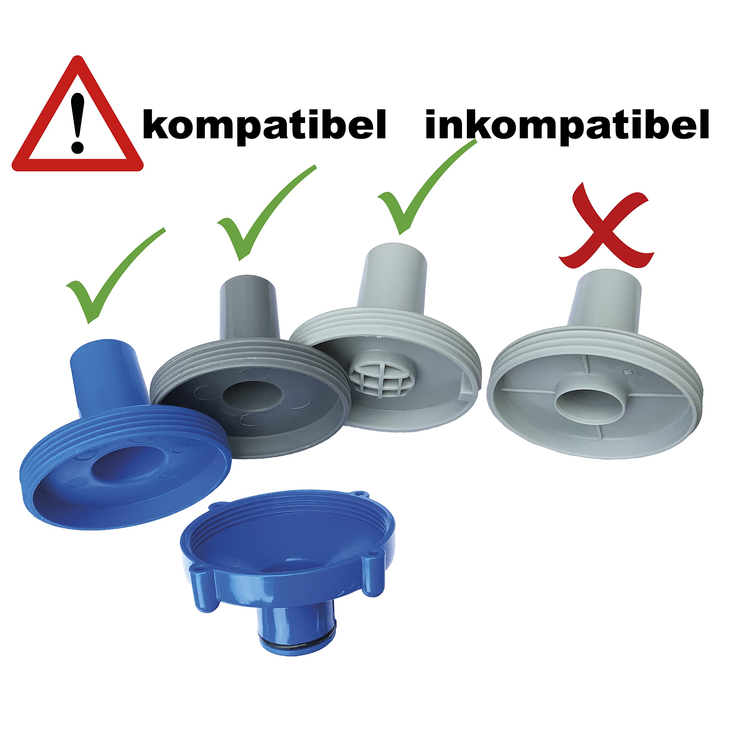 Adapter do węża basenowego w instalacji filtrującej do basenów Quick-up firmy Intex i Bestway (Ø 80 mm do Ø 32 mm) z zaciskiem do węża