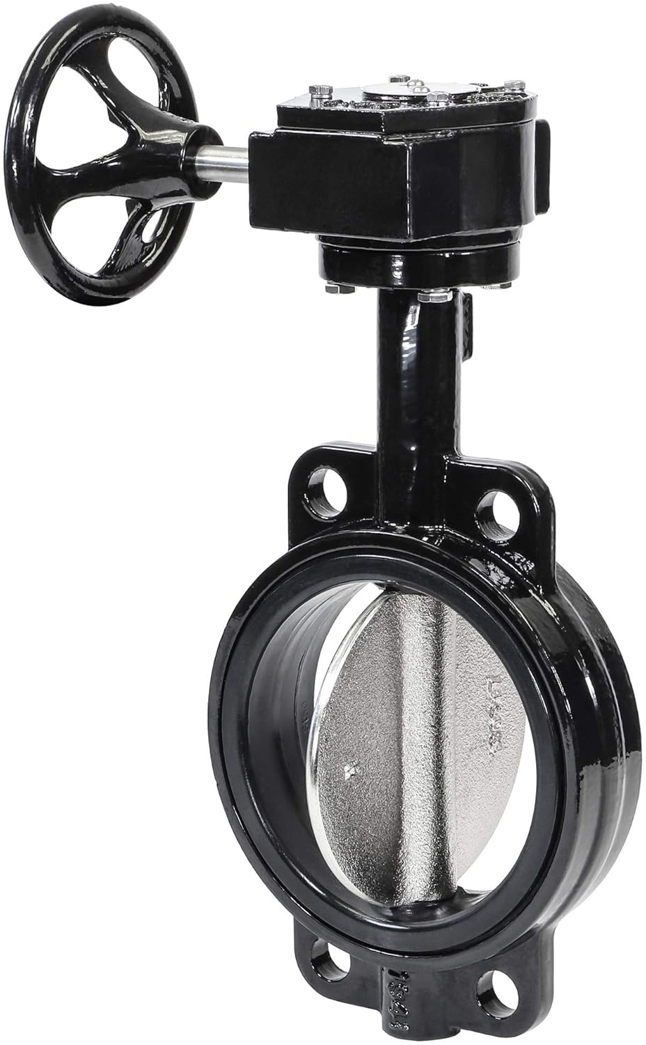 RKG6 Cast Iron Butterfly Valve, Gear/Wheel, EPDM, Black, 6"