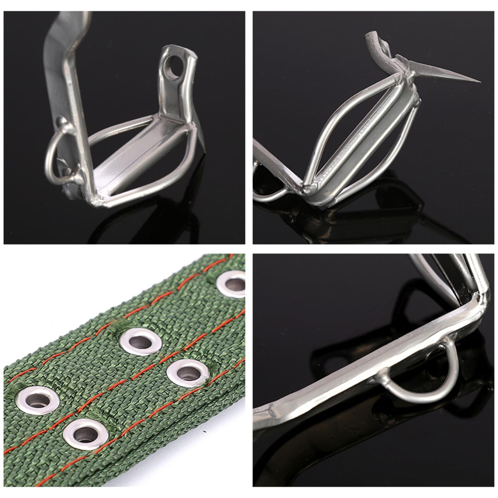 Espuelas para trepar árboles, Kit de Equipo para trepar Postes - Picos Profesionales para trepar árboles | Correas Ajustables, cómodas y Resistentes para jardinería, trepar árboles, Recoger