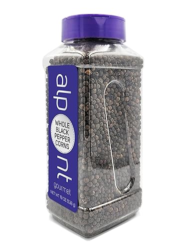 Miniatura 2 de ALPONT GOURMET, Granos de pimienta negra entera de 19 onzas (18.98 oz), condimento para cocinar, para condimentar todos tus platos, perfecto para
