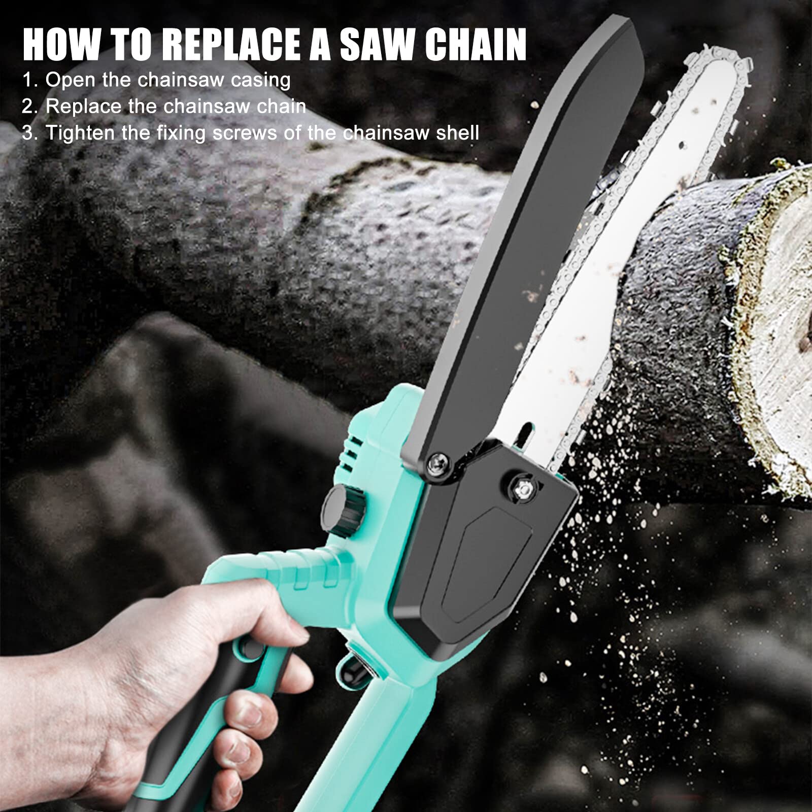 Catene Per Motosega Da 6 Pollici - Set Di 4 Con Affilatrici | Compatibile Con Mini Motoseghe - Foto 6