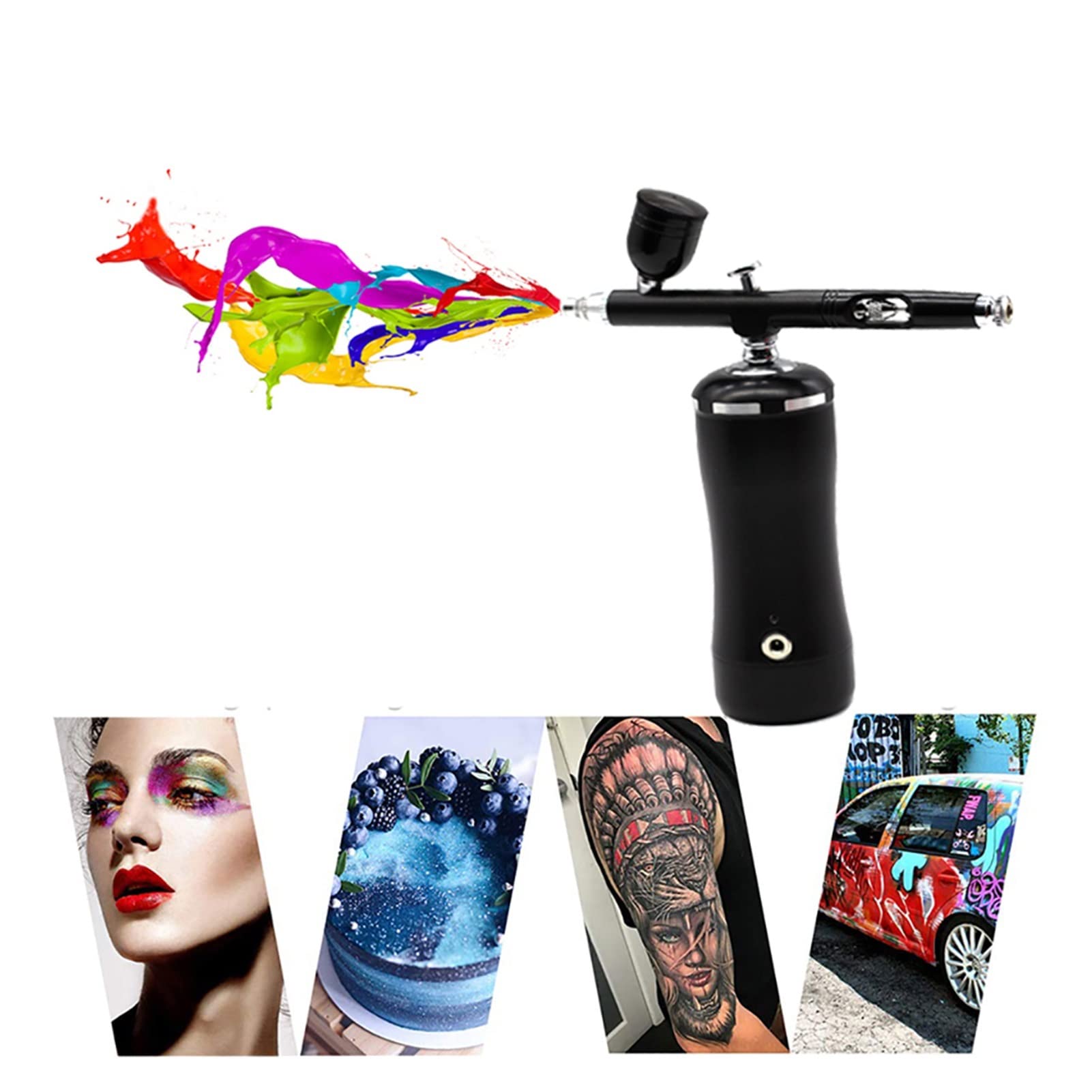 Pistolet do malowania Auto Start and Stop Airbrush Modele w skali Salon kosmetyczny Sprężarka powietrza tłokowego Ciasteczka Tymczasowy tatuaż Bezsłoneczne opalanie Samochodowy pistolet malarski do