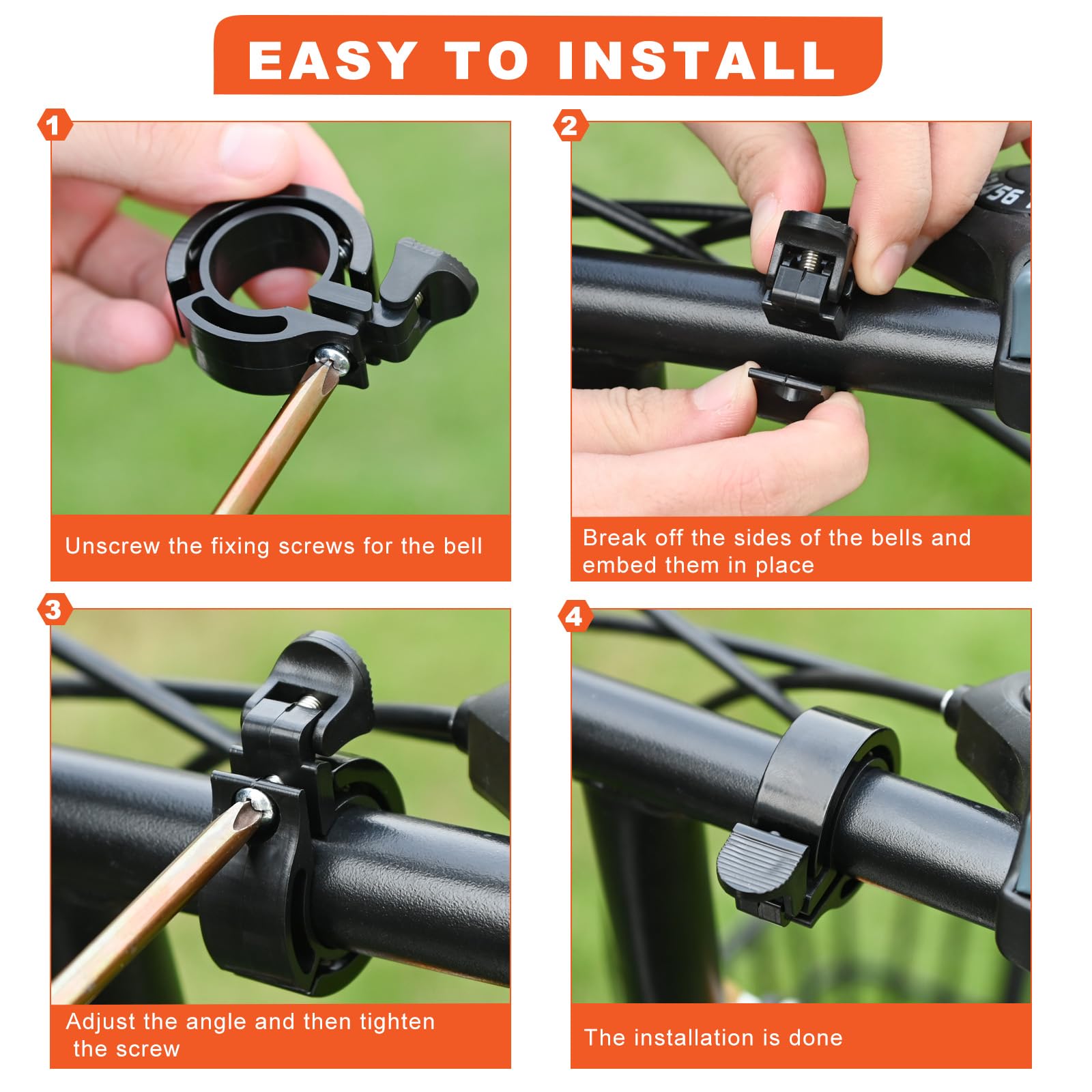 KOVOSCH Timbre Para Bicicleta 2 Unidades – 90 DB De Aleación De Aluminio, Compacto Y Resistente, Ideal Para Montaña Y Ciudad