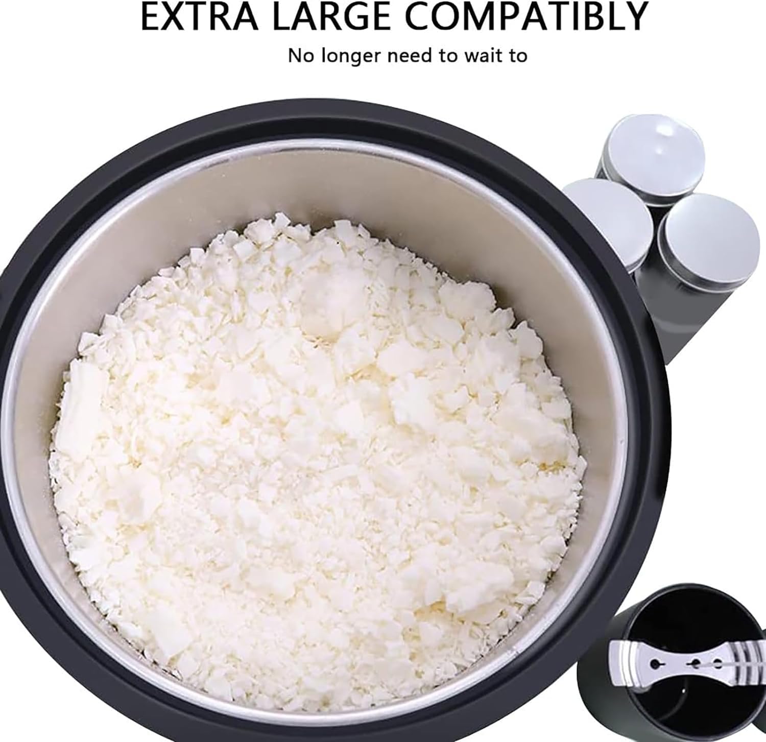 Forniture per sciogliere la cera, base di soia antiaderente con beccuccio per la creazione di candele, ideale per creare candele personalizzate, perfette per progetti fai da te