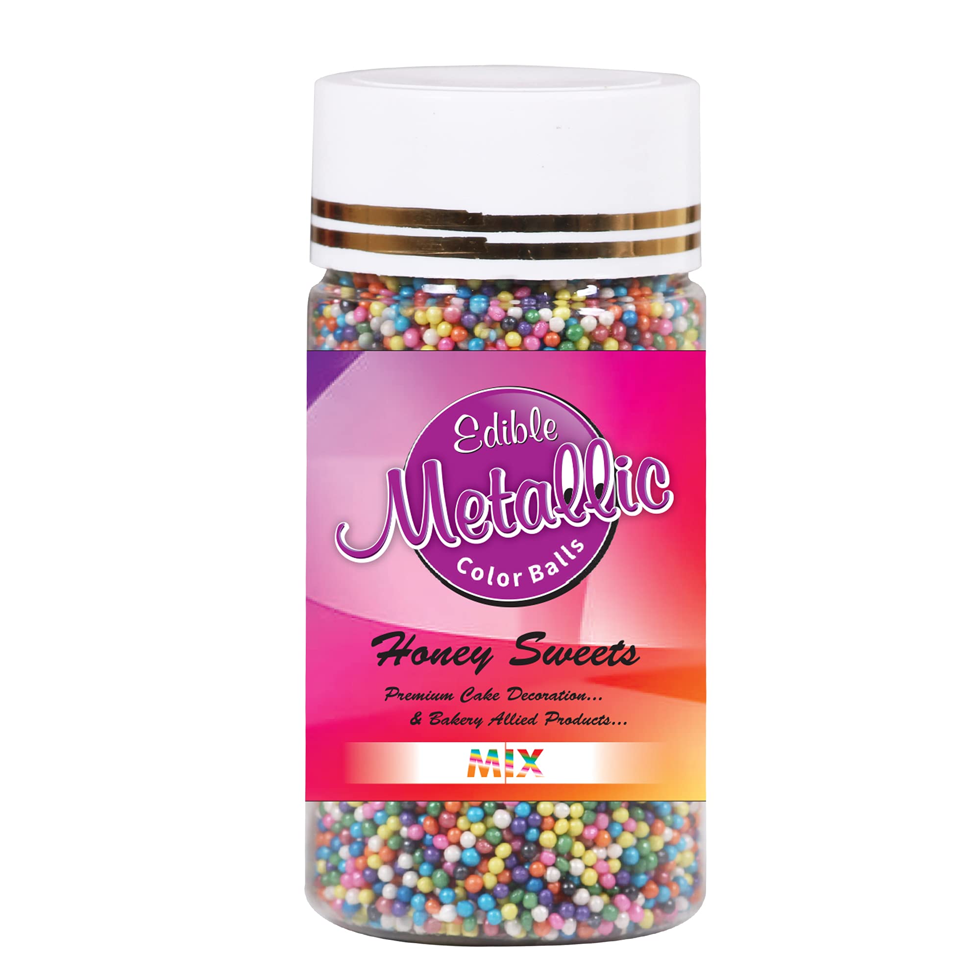 Honey Sweets Bakestable Metallic Color Balls (Edible) for Cakes, Cupcakes, Donuts & Cookies (Mix Color, 100 Grams) (B08W9G3W9D) Amazon Price History, Amazon Price Tracker
