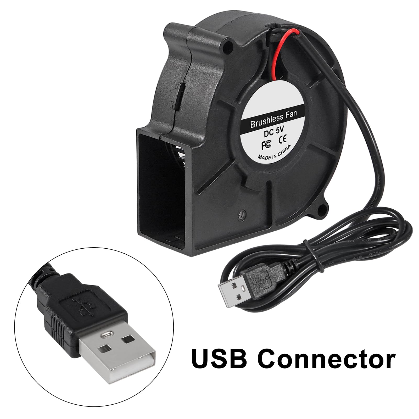 ACEIRMC 4pcs 75x30mm Ventilatore Ventola di Raffreddamento Turbina Ventilatore Centrifugo 5V Brushless USB Manicotto Cuscinetto/Doppio Cuscinetto A Sfera 2 pin Computer Fan Multi Usato