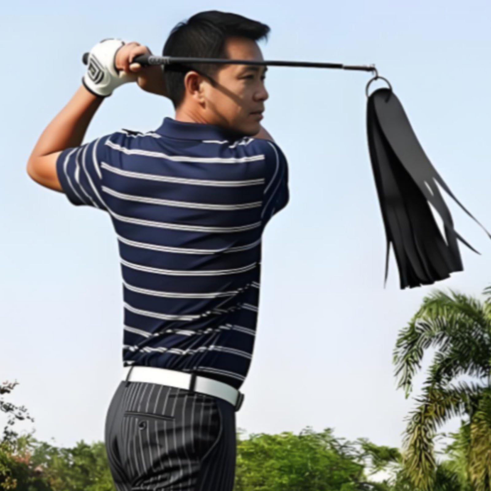 Qianly Entrenador de Swing de Golf Po Ajustable Vara Práctica Swing Mejora del mpo Palanca Entrenamiento Golf para Principians