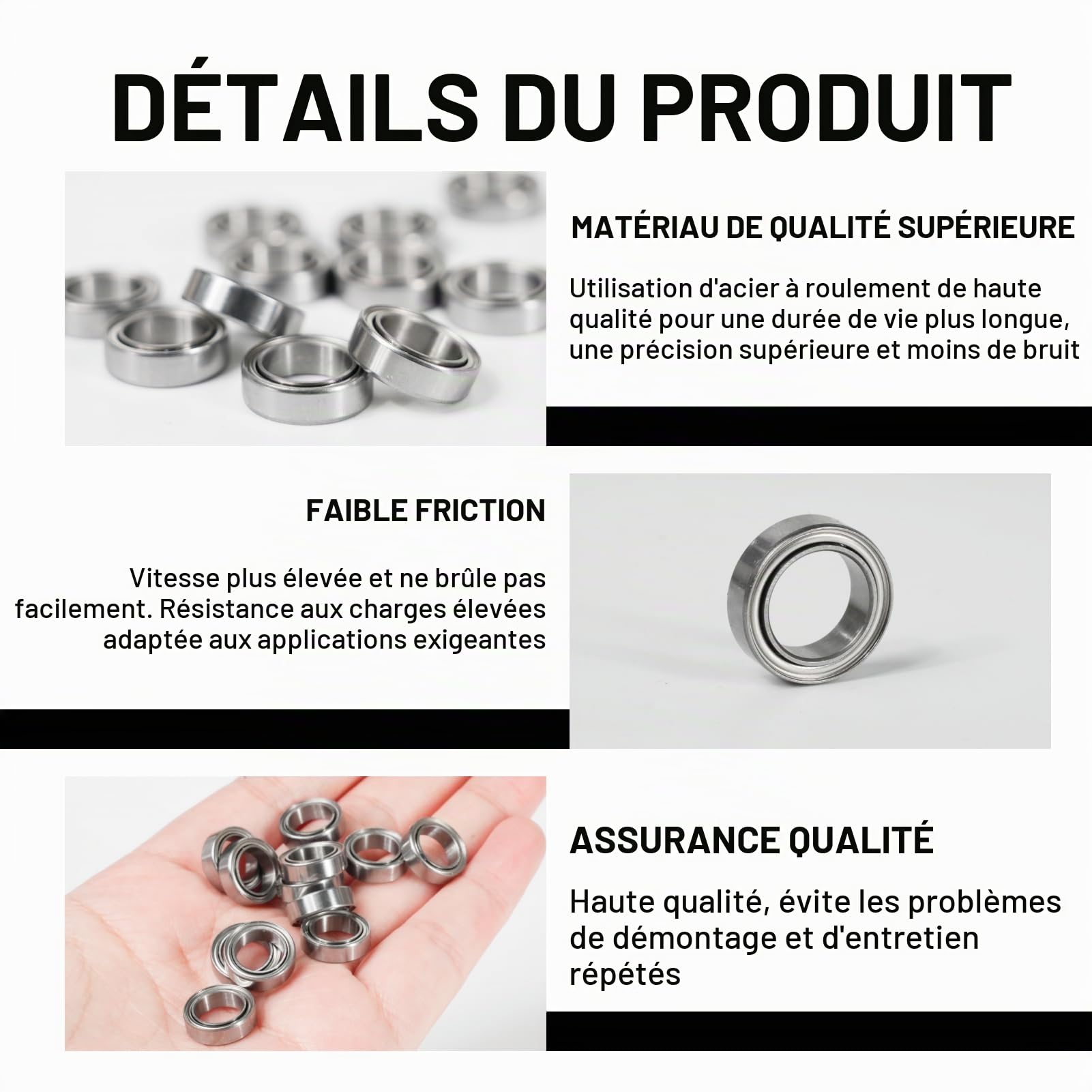 12pcs MR128-2RS Roulements à Billes 8 mm x 12 mm x 3,5 mm, Double Protection, Roulements à Gorge Profonde pour DIY, Mini-Roulements, Tours, Moteurs, Imprimantes 3D, Fraiseuses et Appareils Mécaniques