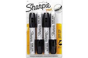 15661PP Sharpie King Size Permanent Markers Black 4 Pk