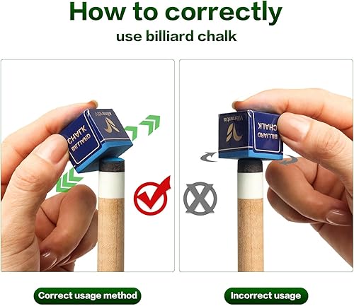 Miniatura 3 de Pro Pool Cue Chalk, Tournament Standard Billiard Chalk, 12 CubesBox with Travel Storage Box,Low Dust, Super Dense, Suitable for SnookerPool8-Ball