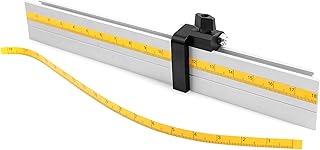 Fulton Universal Aluminum Miter Gauge Fence with an Aluminum Flip Stop 18” Left Reading Tape 18” Right Reading Tape