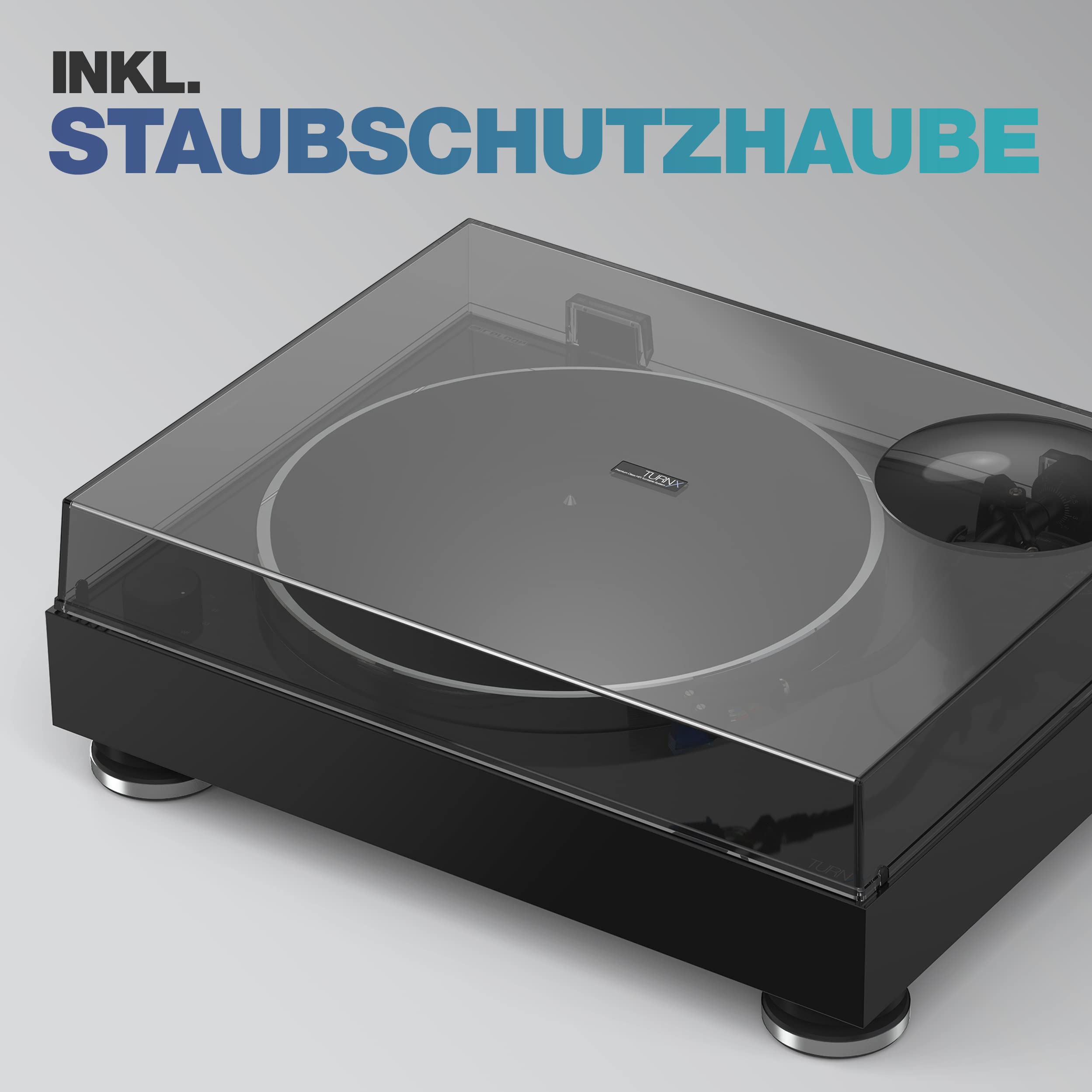 Reloop Turn X - Premium HiFi-Plattenspieler Inkl. Ortofon 2M Blue, High Torque-Direktantrieb, Präzise Rotationssteuerung, 3 Geschwindigkeiten, CNC-Aluminium-Druckgussteller, Anti-Skating, Schwarz