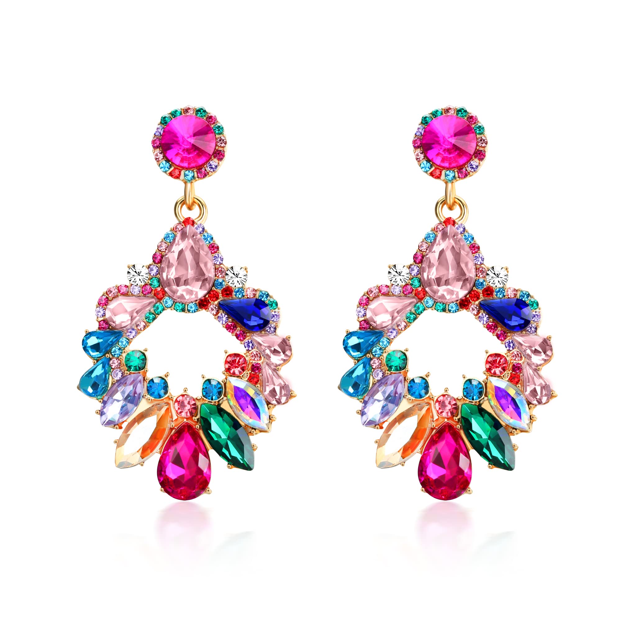 DochaisPendientes Mujer Largos,Pendientes Mujer Acero Inoxidable,Regalos San Valentín