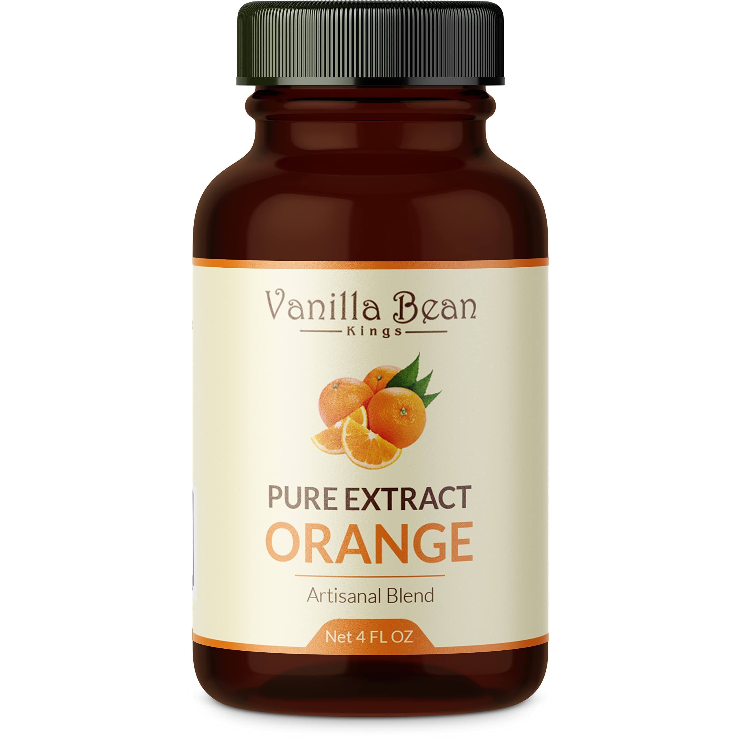 Pure Orange Extract for Baking and Flavoring - 4 OZ - Premium Quality Natural Flavors for Baked Goods, Desserts, & Cooking