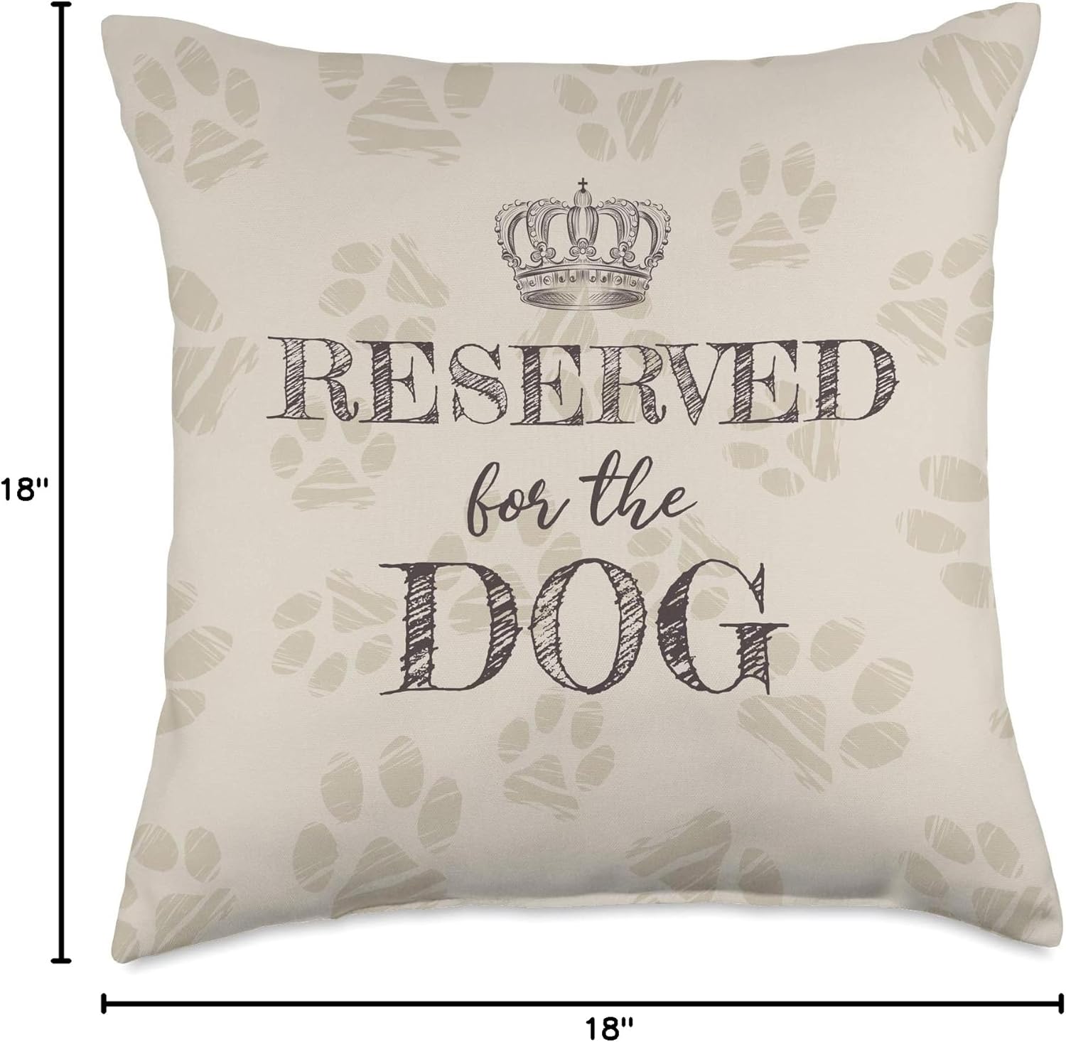 Reserved for the Dog Throw Pillow