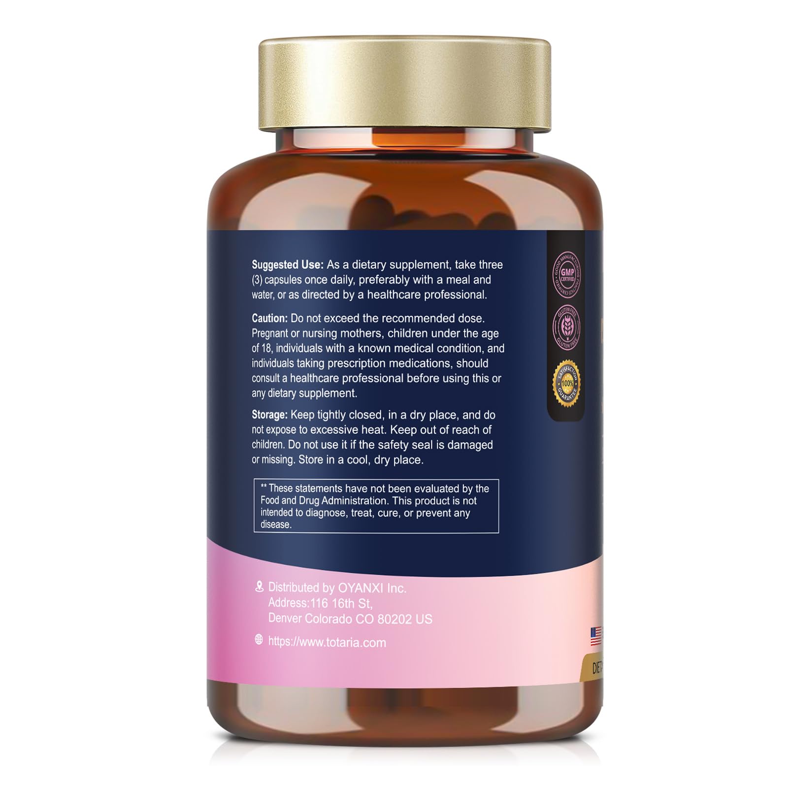 Totaria Inositol Supplement for Women with Vitamin D3, Folate, 40:1 Ratio Myo-Inositol & D-Chiro Inositol Complex, (Vitamin B8) Inositol Capsules, 180 Capsules, 60 Servings, 2 Month Supply — Amazon image 3