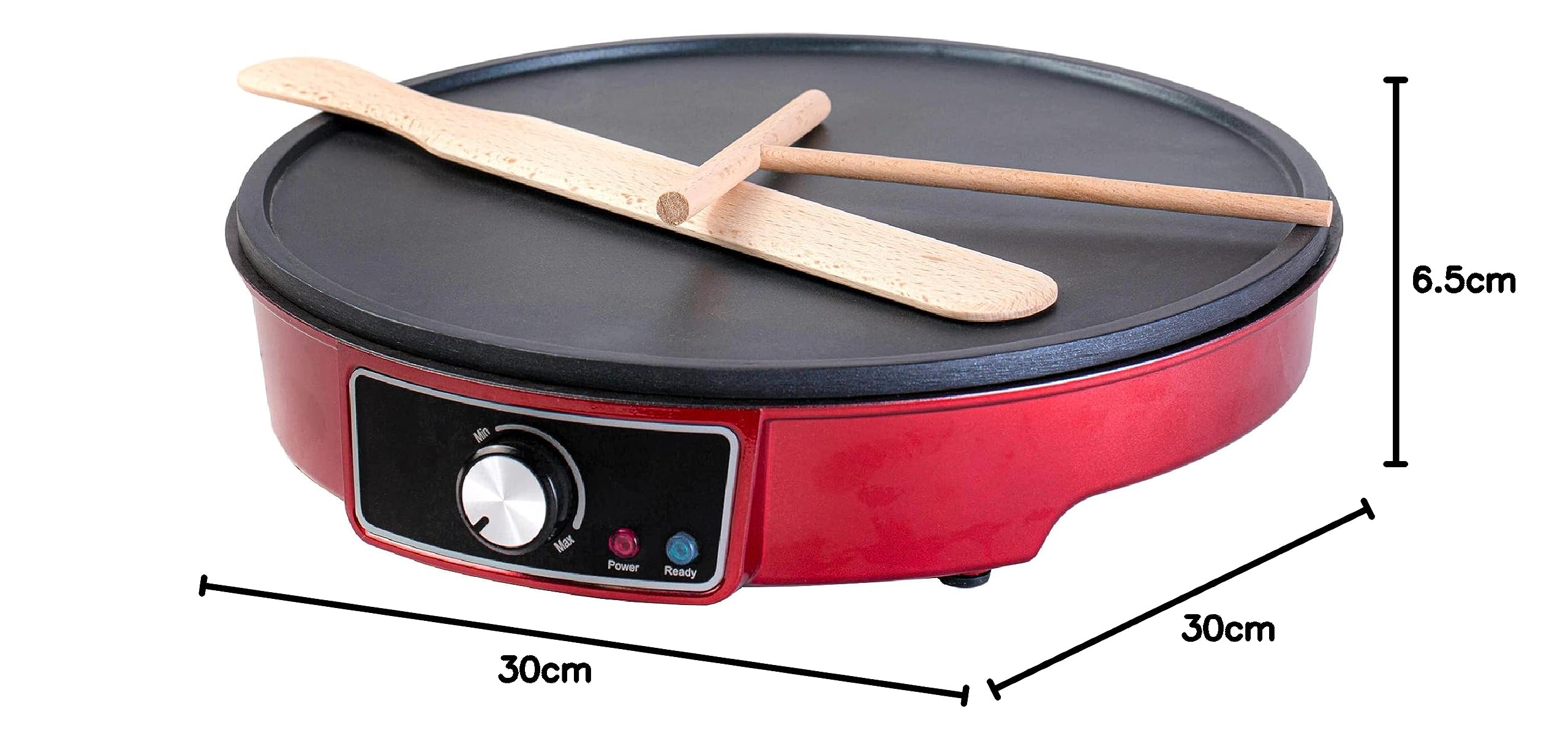Gadgy Crepiera Elettrica 1000W – Piastra per Crepes, Pancake Maker e Padella per Piadina – Temperatura Regolabile con Spatola Inclusa – Macchina per Crepes e Pancake Multifunzionale