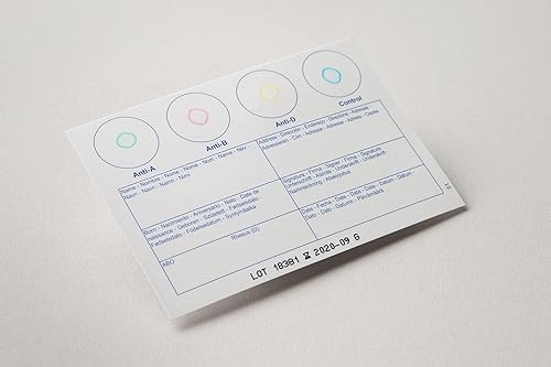 Miniatura 11 de Eldoncard Kit de tipificación de sangre, paquete de 2 pruebas, conozca su tipo de sangre, prueba instantánea y precisa en casa, determina los grupos