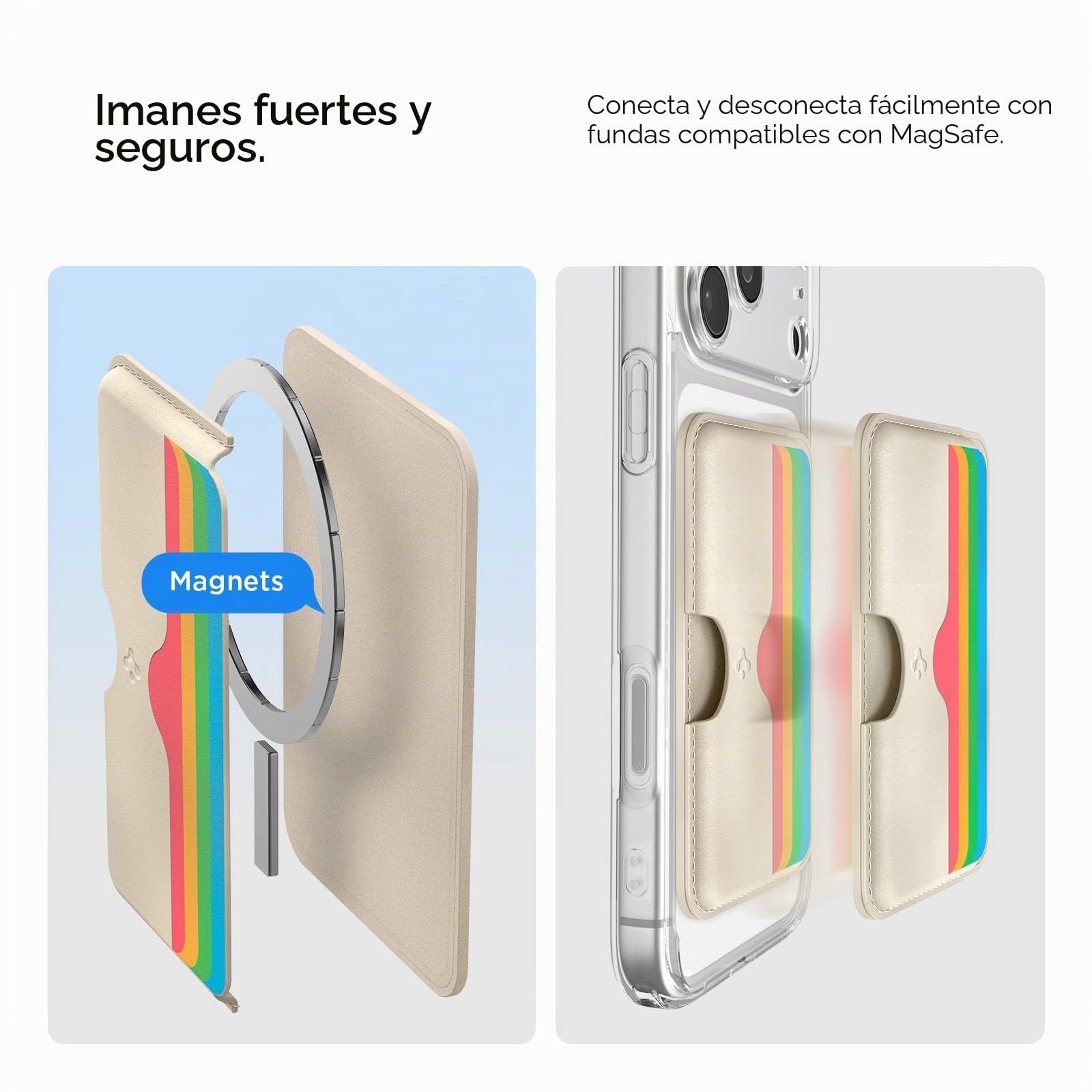Caseology Folder Pop Magsafe - Cartera magnética con patrón de Silicona Antideslizante para iPhone 15, 14, 13, 12 Series