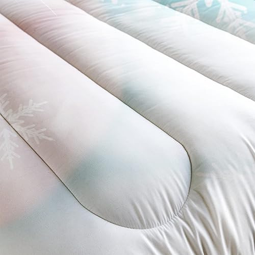 Miniatura 3 de AILONEN Juego de edredón Kawaii de tamaño matrimonial, ropa de cama de gatos peludos con copos de nieve para niños y niñas pequeñas, suave y ligero,