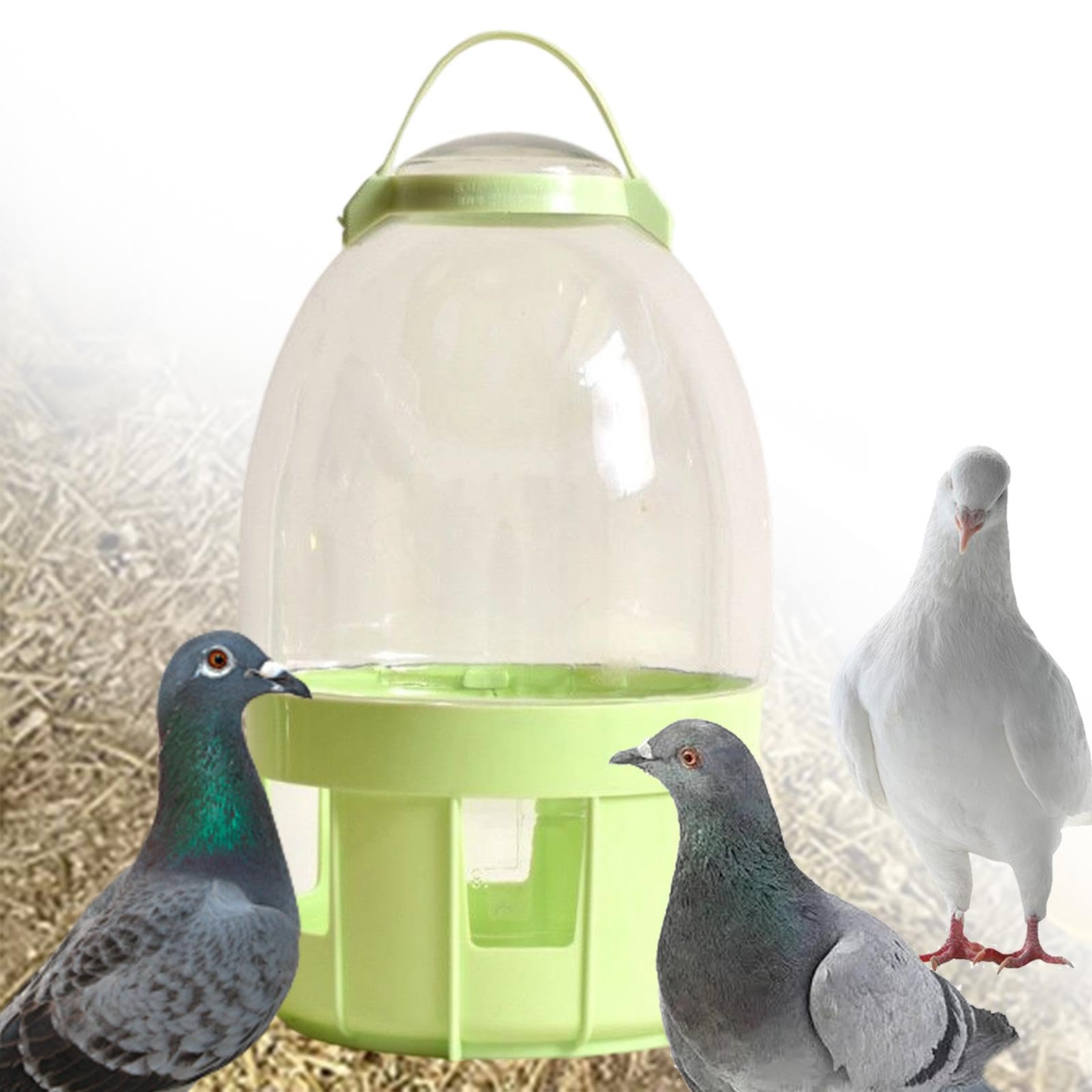 Bebedero para Palomas Dispensador de Agua Contenedor para Aves Suministro Automático Hecho de Plástico PP con Diseño Estable Adecuado para Gallineros, 8l