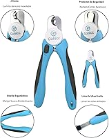 Vista 5 de gonicc Cortaúñas y recortadores de uñas para perros y gatos - con protector de seguridad para evitar el corte excesivo, lima de uñas gratuita