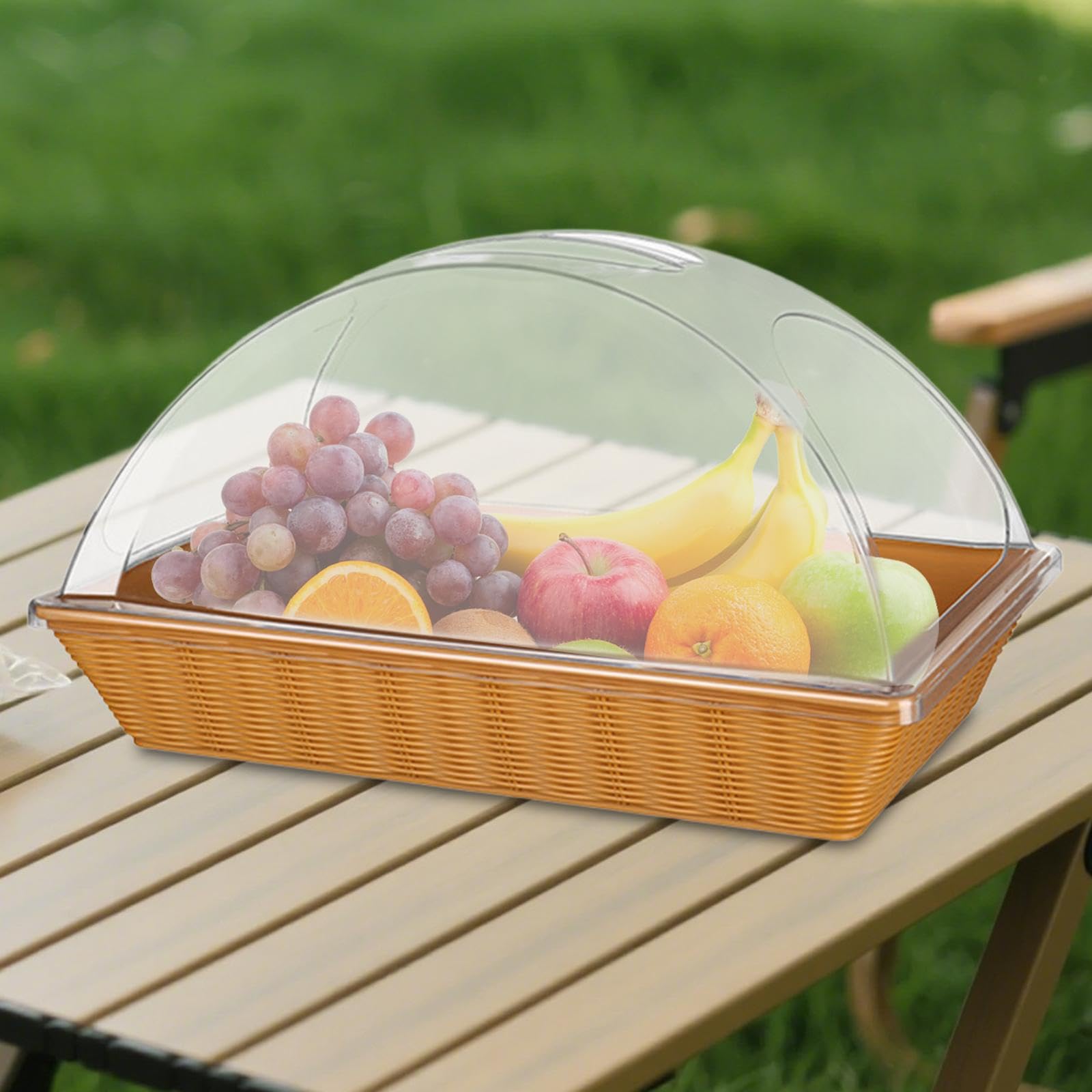 Panier à avec Couvercle Décoratif, Panier de Service pour Ou Présentation de Boulangerie