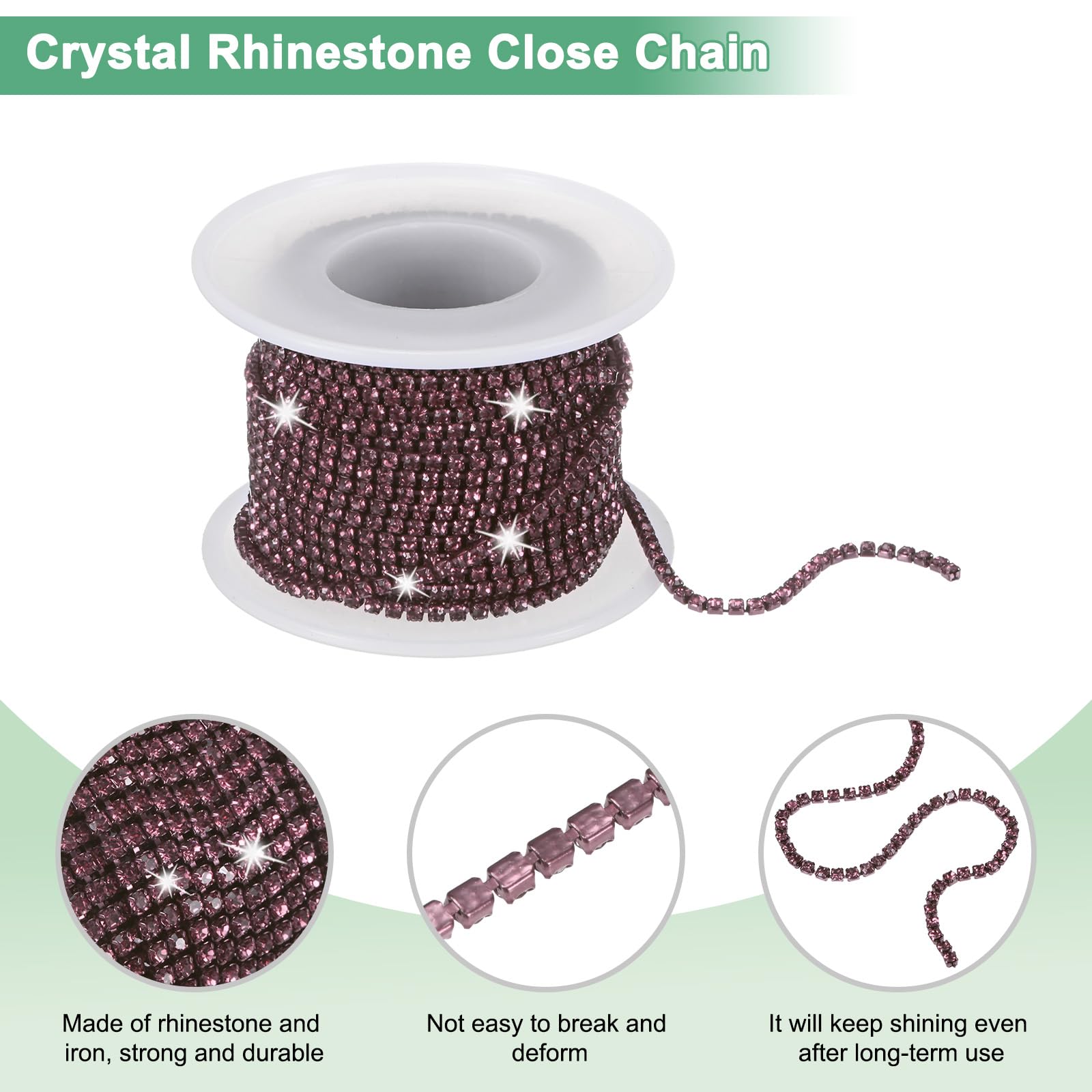M METERXITY Crystal Rhinestone Close Chain - Image 2