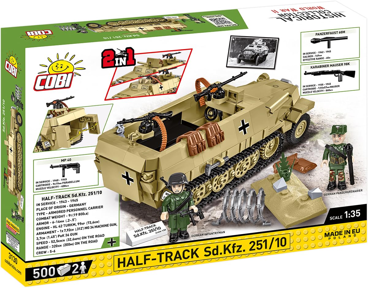 Cobi Historical Collection World War II 3130 Half Track SD.Kfz 3130