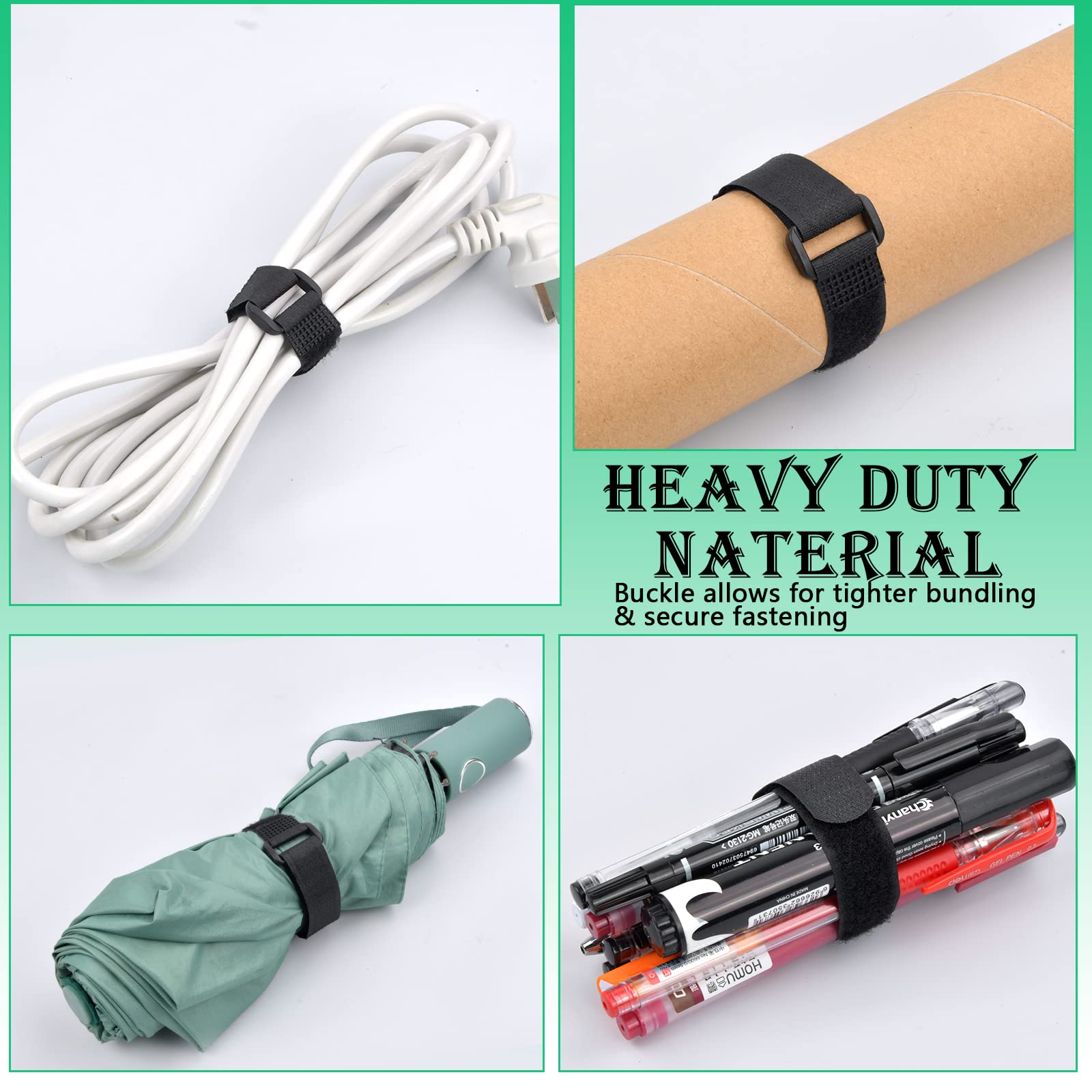 Fascette Cavi Riutilizzabili Velcro - 30 Pezzi In 3 Misure Per Organizzare Fili - Foto 3