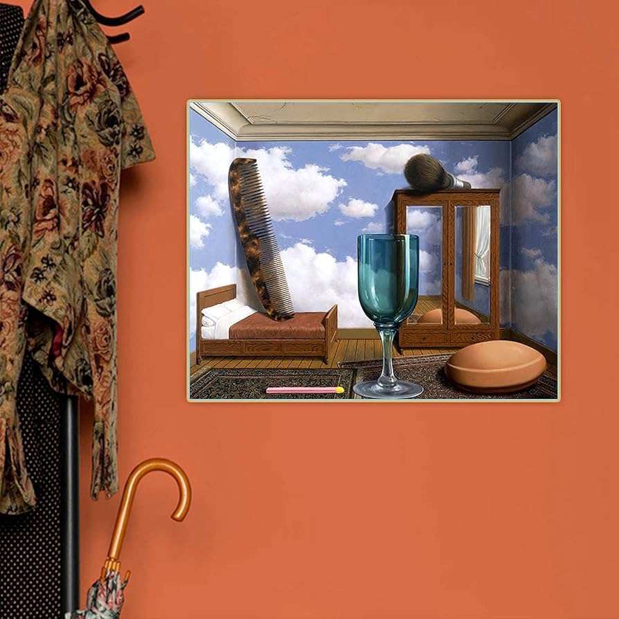 ルネ・マグリット、赤いモデル、希少な画集より、新品高級額・額装付 ルネ・マグリット、赤いモデル、希少な画集より、新品高級額