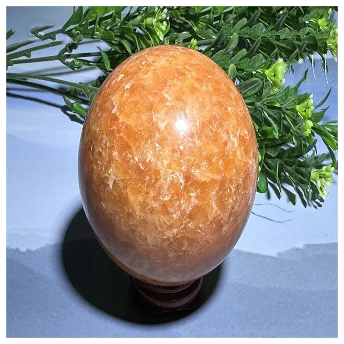 Decoracion para el hogar con piedras de cristal naranja natural de 409g