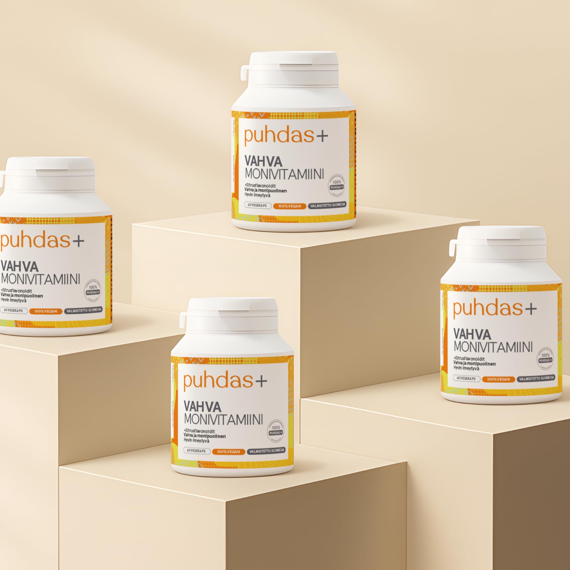 Starke Multivitaminy A–Z | Wysokodawkowane | Witaminy i Minerały | 60 Wegańskich Kapsułek | Wyprodukowano w Finlandii