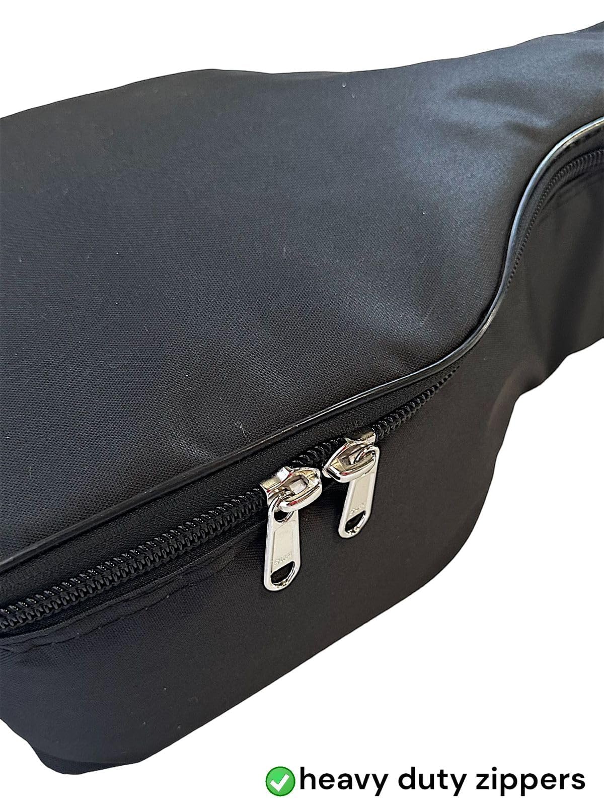 MIRAJ Musical Female Tanpura Soft Rexin Cover/Ladies Tanpura (Tambura) Bag/Case with Foam Padding and Beautiful Velvet, BLACK, Backpacks - Image 3