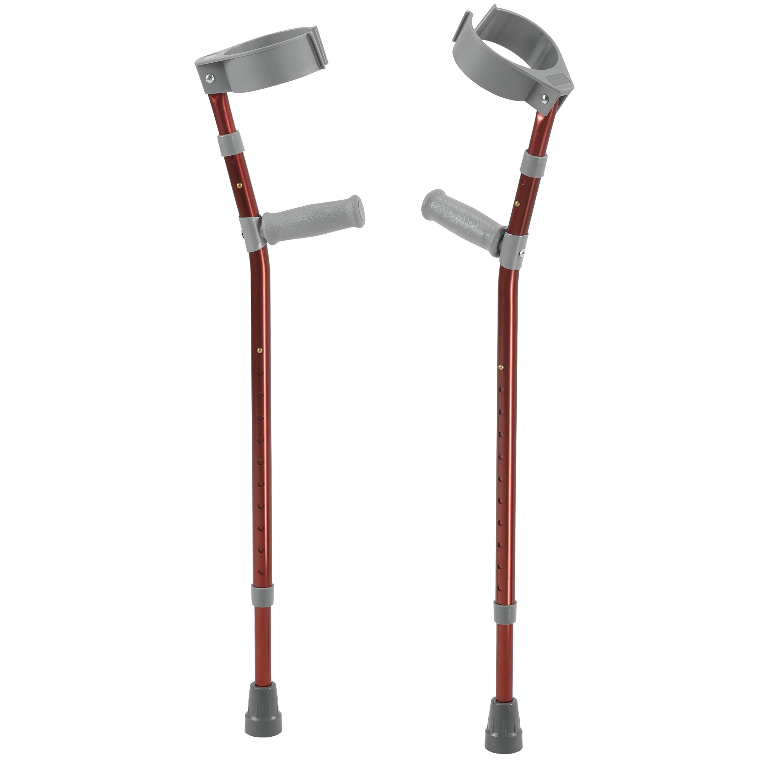 Inspired by Drive Pediatric Forearm Crutches, Castle Red, Medium