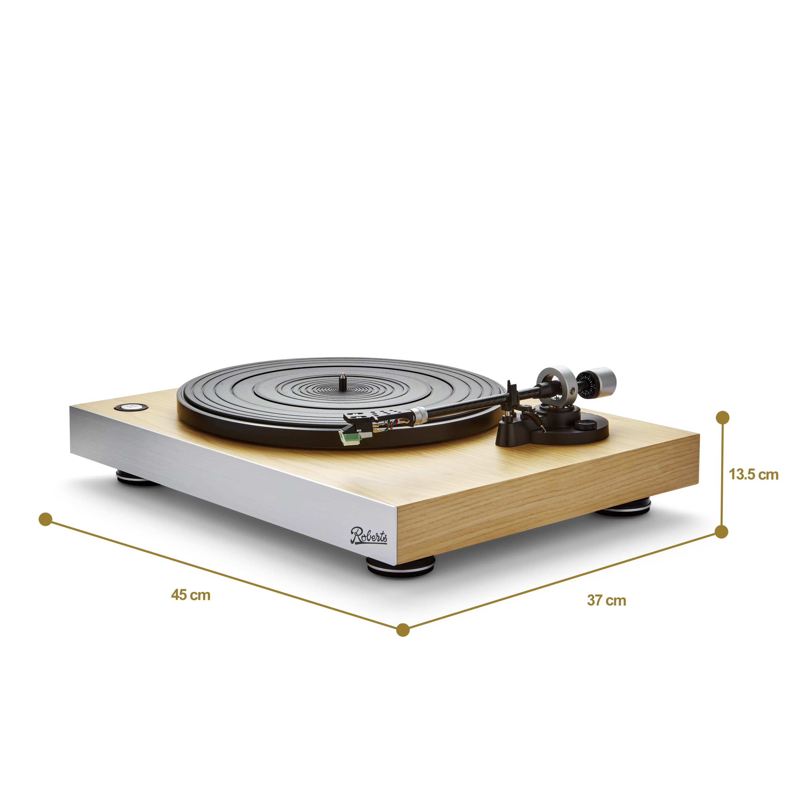 Stylus Luxe – Platine à entraînement Direct avec préampli, chêne Clair