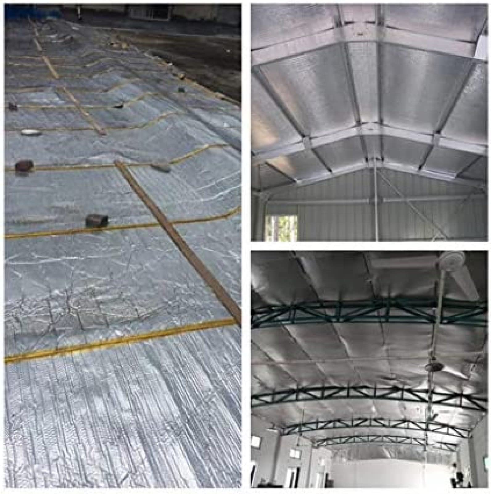 Isolierfolie Isolierrolle Wärmedämmung Aluminiumfolie Membran Reflektierende Folie Isolierung Dampfsperre Für Wand Schuppen Dachboden Tür Boden,1x25m