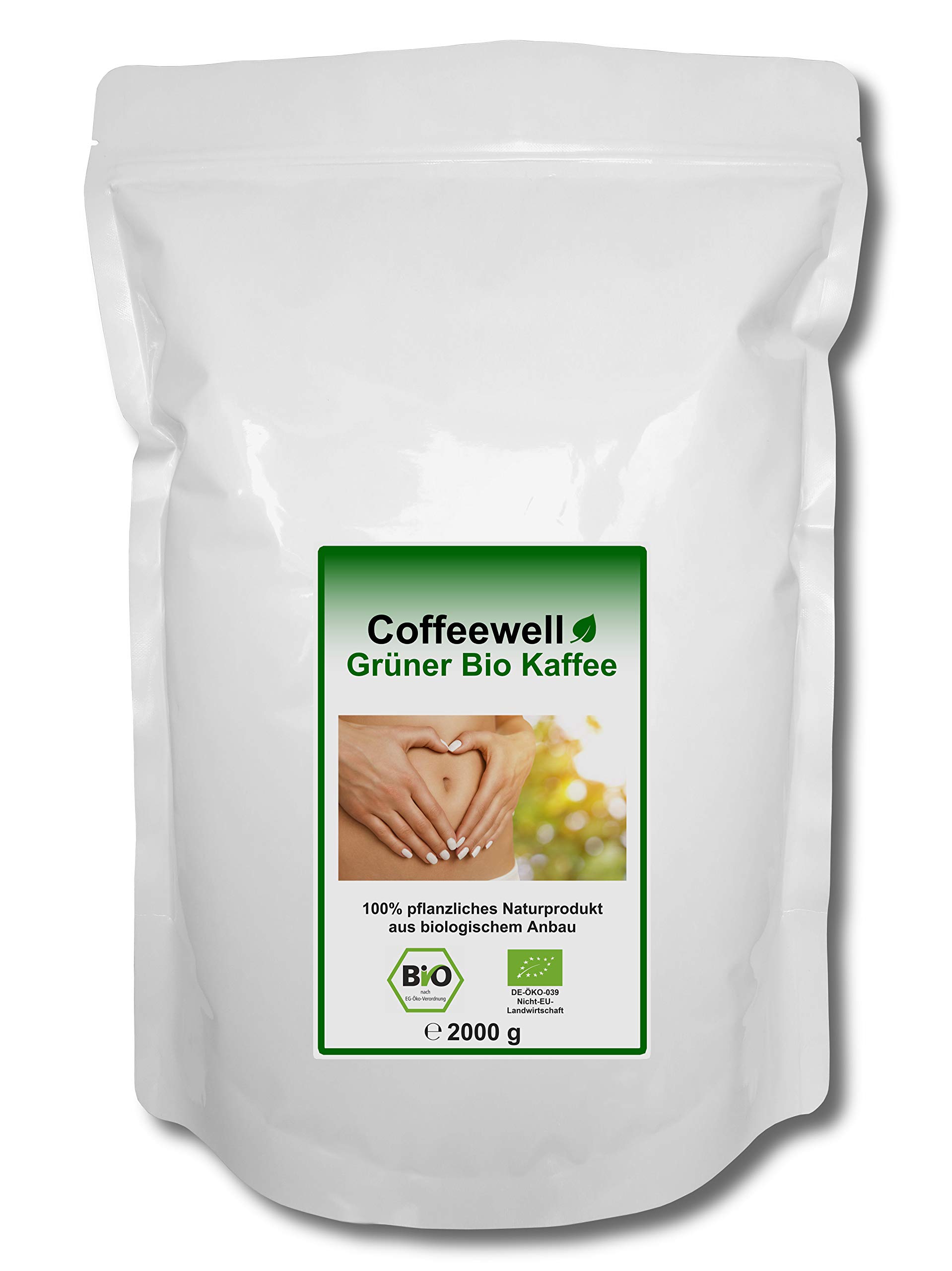 Coffeewell Grüner Bio Kaffee (700g) - Zielona Kawa Terapeutyczna do Lewatyw (organiczna) - certyfikat GMP
