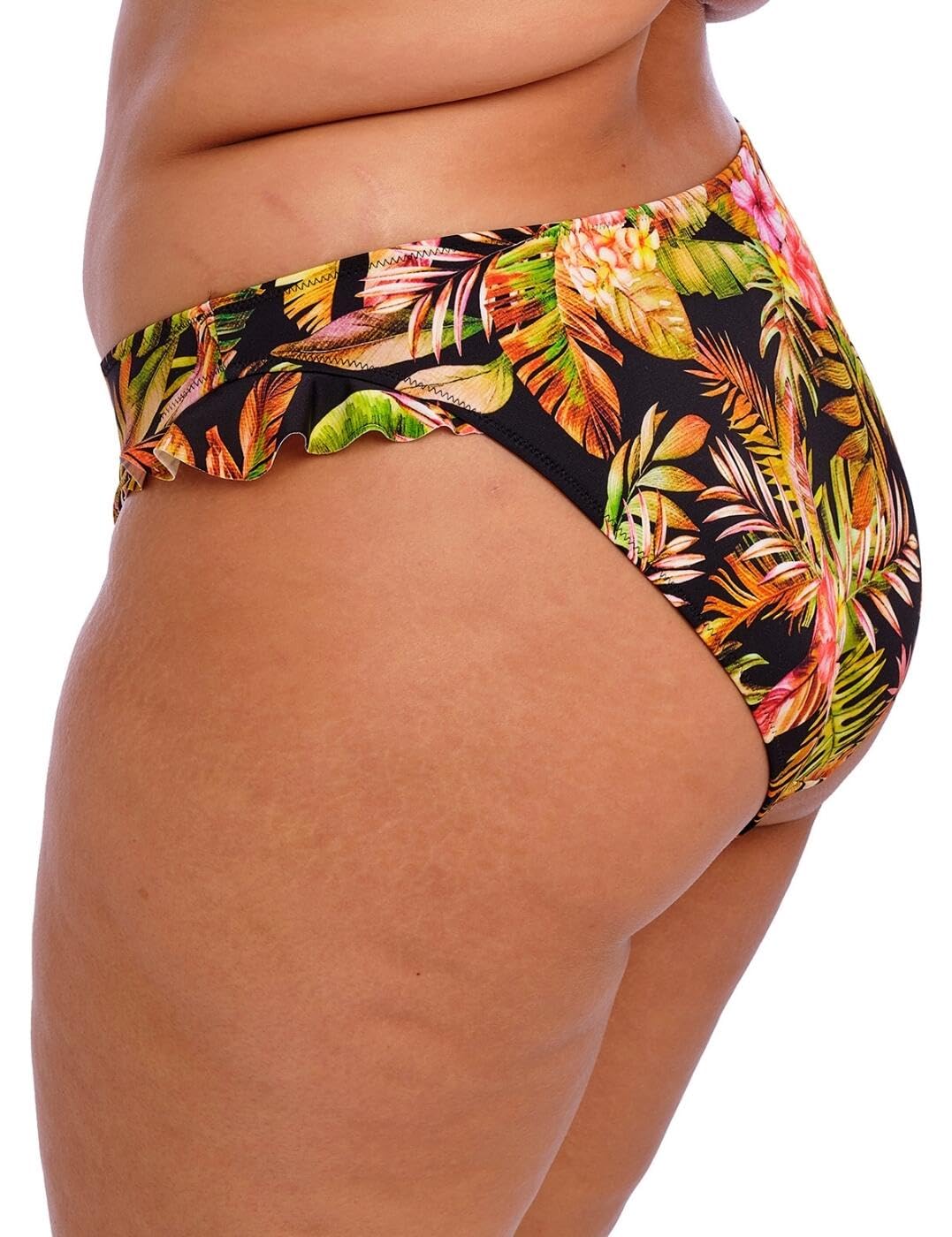 Elomi Damskie majtki bikini Tiger Valley z wysokimi nogawkami, Czarny, 128-Plus