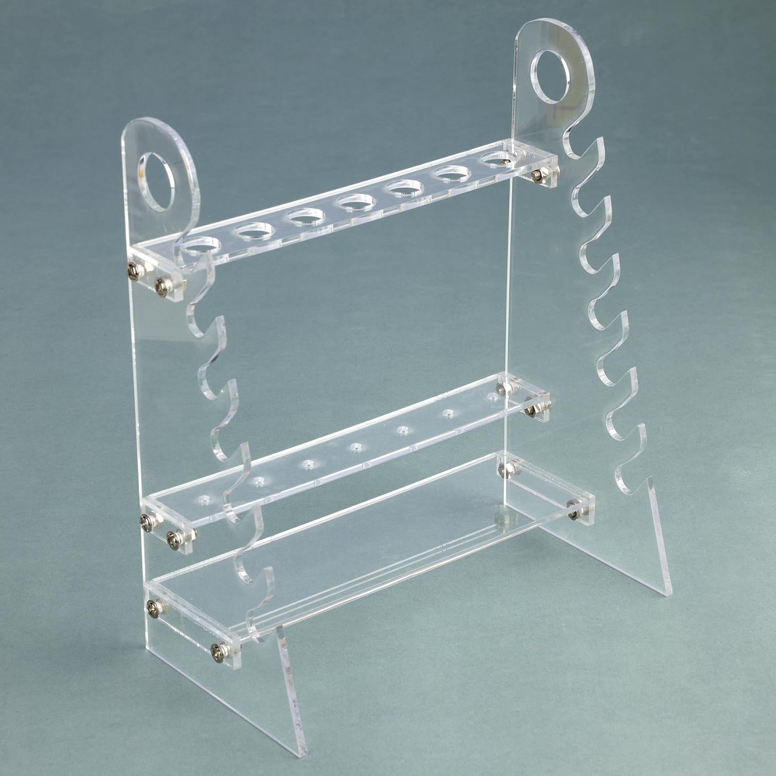 Stonylab Rack de Pipetas Laboratorio, Soporte Desmontable Plexiglás para Pipetas con Agujero de 1,5 cm