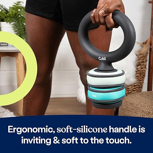 Miniatura 5 de Cubii Juego de pesas rusas ajustables para construir  incluye dos anillos suaves intercambiables extraíbles Cubii