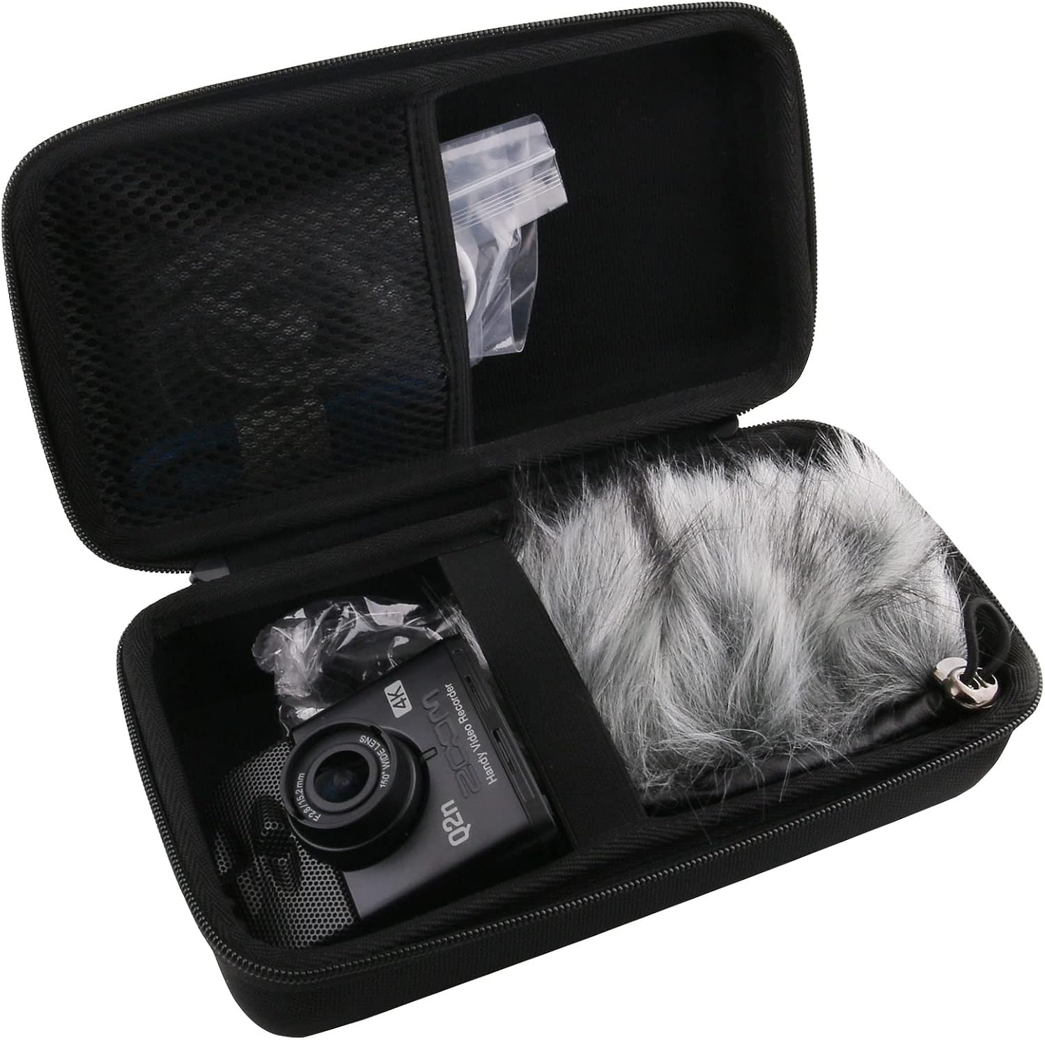 Hard Case Fits Zoom Q2n-4K Handy Video Recorder,Charger, Mic Tripod Adapter and Accessories (big)