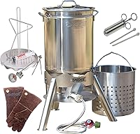 Vista 1 de Freidora profunda de aves, tamaño grande, 44 cuartos de galón, acero inoxidable, kit "Big Bird" de Bayou Classic