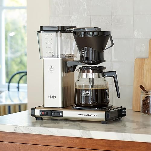Miniatura 8 de Technivorm 59691 KB cafetera de café 40 oz plata cepillada y Moccamaster 4 filtros de papel blanco talla única