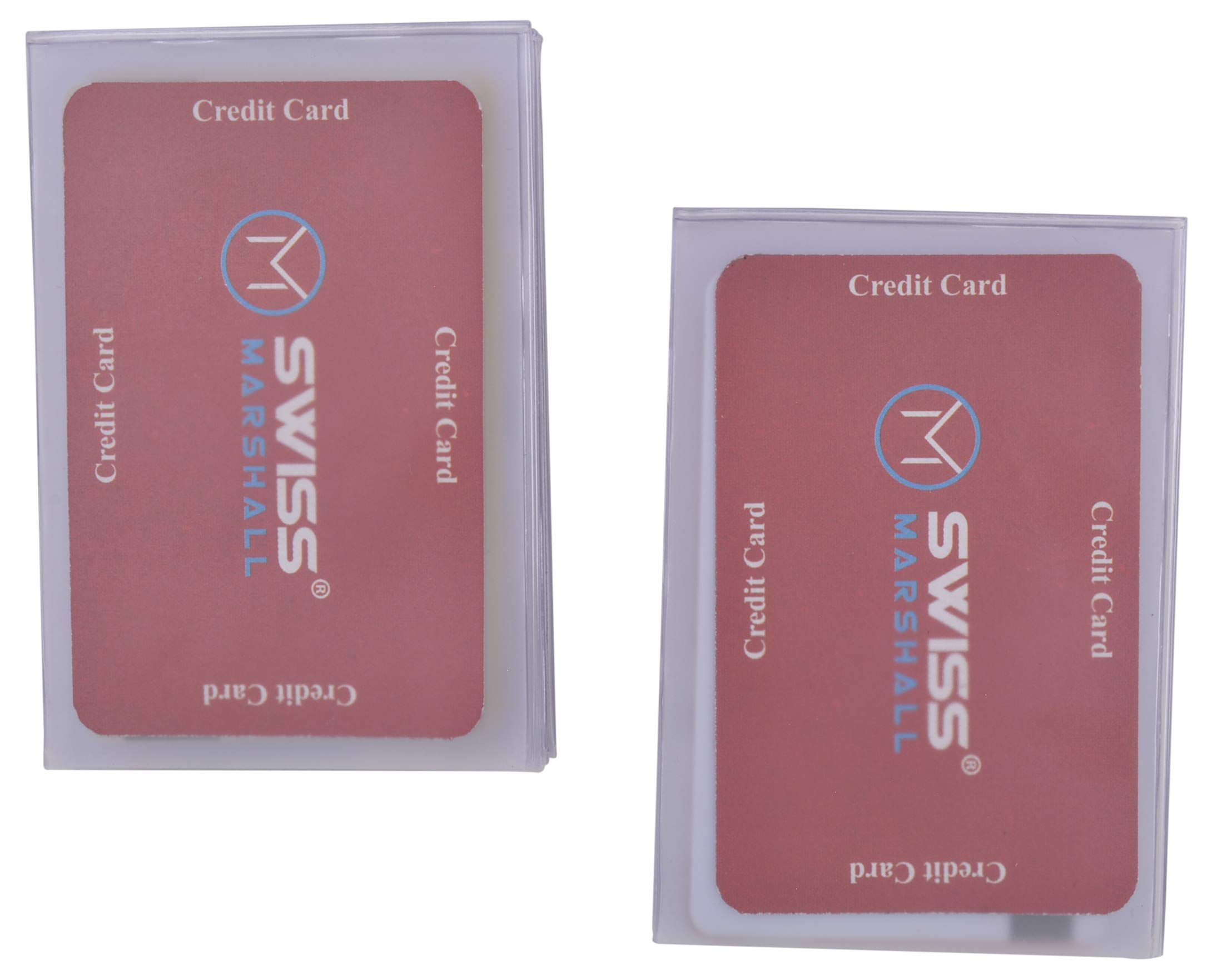 Swiss MarshallMade in USA Set of 2 Plastic Accordion Inserts 6 Pages Top Load for Bifold Trifold Wallets by Swiss Marshall