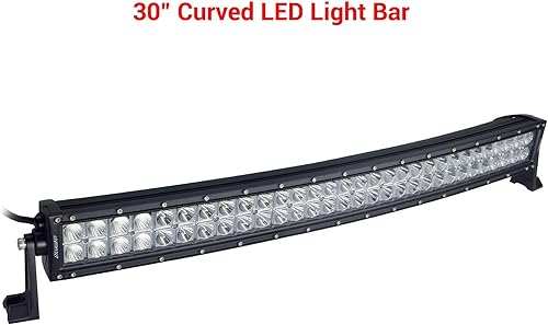 Miniatura 2 de SuperATV Barra de luz combinada LED curvada de 30 pulgadas, incluye interruptor basculante y arnés de cableado, kit de soporte de perfil bajo