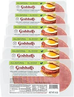 Godshall's 8oz Uncured Canadian Turkey Bacon, 6pk
