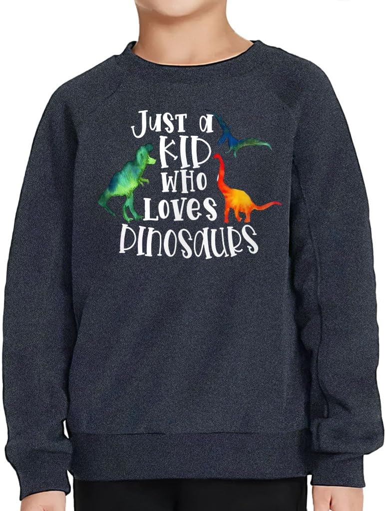 Little Dinosaurs Toddler Raglan Sweatshirt - Cute Dino Print Boy Clothing - Gifts for Dinosaur Boy Lovers